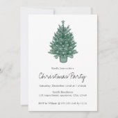 Invitation Retro Vintage fête de Noël (Devant)