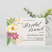 Invitation Retro Vintage Floral (Debout devant)