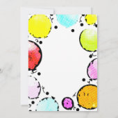 Invitation Retro Vintage Pop Art Comic Ballons Anniversaire (Dos)