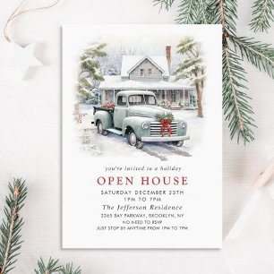 Invitation Retro Vintage Sage Farm Truck Maison ouverte de No