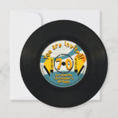 Invitation Retro Vinyl Record 70e Anniversaire Fête Round Inv (Devant)