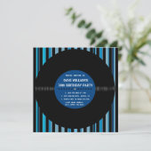 Invitation Retro Vinyl Record l Modern Birthday Party Invitat (Debout devant)
