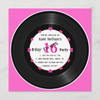 Rétro Vinyl Record l Modern Sweet 16 B'day