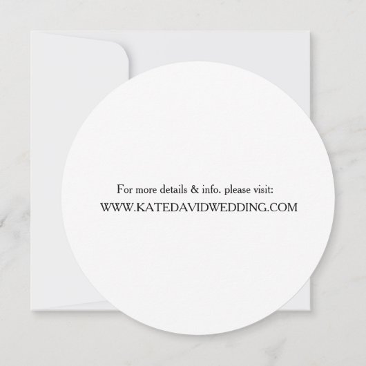 Invitation Retro Vinyl Record Mariage moderne Invite (Dos)