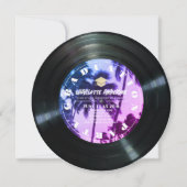 Invitation Retro Vinyl Record Palm Tree Photo Graduation (Devant)