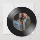 Invitation Retro Vinyl Record Photo Wedding (Dos)