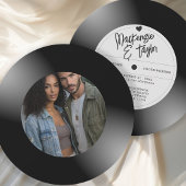 Invitation Retro Vinyl Record Photo Wedding