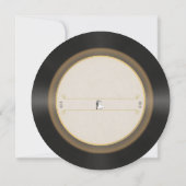 Invitation Retro vinyle enregistrement mariage enregistrer la (Dos)