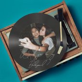 Invitation Rétro vinyle serveuse d'honneur proposition photo