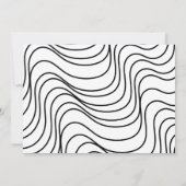 Invitation Retro Wave Black White Photo Party (Dos)