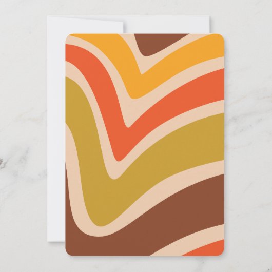 Invitation Retro Wave Daisies Super 70e anniversaire (Dos)