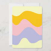 Invitation Retro Wave Groovy Flower Hello 80th Birthday  (Dos)