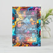 Invitation Retro Wavy Chaotic Print Anniversaire (Debout devant)