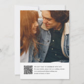 Invitation Retro Wedding Enregistrer La Date QR Code Photo (Dos)