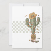 Invitation Retro Western Girl Noël fête d'anniversaire (Dos)