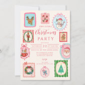 Invitation Retro Whimsical Christmas (Devant)