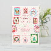 Invitation Retro Whimsical Christmas (Debout devant)