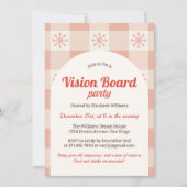 Invitation Rétro Winter Snowflakes Dream Vision Board Party (Devant)