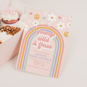 Invitation Retro Young Wild et Three Rainbow 3e anniversaire
