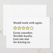 Invitation Rétroaction du collaborateur mixte - Points forts  (Devant / Derrière)