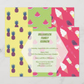 Invitation Retrouvailles de famille d'été (Devant / Derrière)