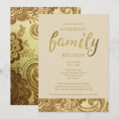 Invitation Retrouvailles élégantes de la famille Gold (Devant / Derrière)
