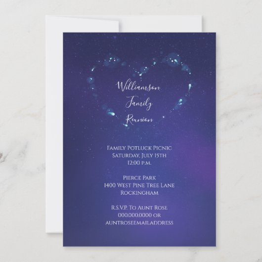 Invitation Retrouvailles En Famille Pique-Nique Barbecue Part (Dos)