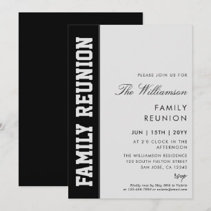 Invitation Retrouvailles familiales contemporaines, audacieus