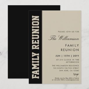 Invitation Retrouvailles familiales contemporaines, audacieus