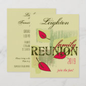 Invitation Retrouvailles familiales des Feuilles rouges (Devant / Derrière)