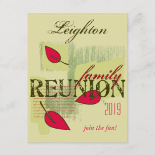 Invitation Retrouvailles familiales des Feuilles rouges