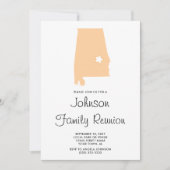 Invitation Retrouvailles familiales Peach Alabama (Devant)