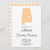Invitation Retrouvailles familiales Peach Alabama (Devant / Derrière)