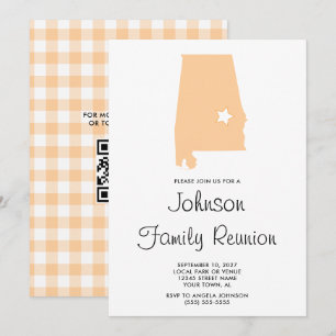 Invitation Retrouvailles familiales Peach Alabama