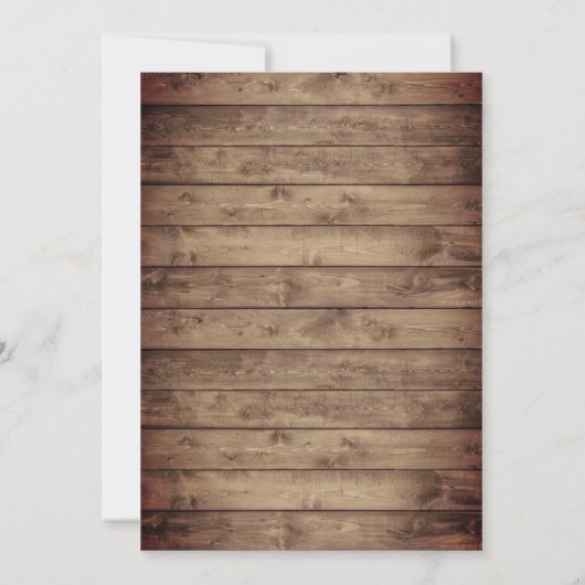 Invitation Retrouvailles familiales pour bébé rustique (Dos)