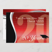 Invitation Retrouvailles personnalisables de 20 ans (Devant / Derrière)