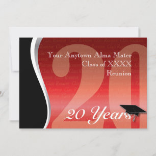 Invitation Retrouvailles personnalisables de 20 ans