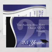 Invitation Retrouvailles personnalisables de 25 ans (Devant / Derrière)