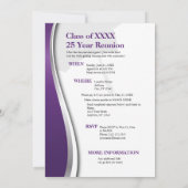 Invitation Retrouvailles personnalisables de 25 ans (Dos)