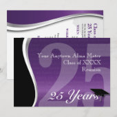 Invitation Retrouvailles personnalisables de 25 ans (Devant / Derrière)