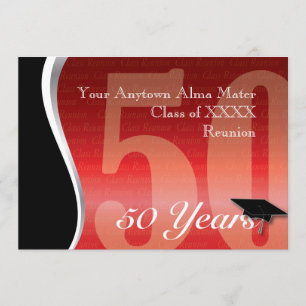 Invitation Retrouvailles personnalisables de 50 ans
