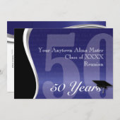 Invitation Retrouvailles personnalisables de 50 ans (Devant / Derrière)