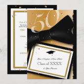 Invitation Retrouvailles personnalisables de 50 ans (Devant / Derrière)