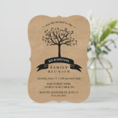 Invitation Retrouvailles rustiques de la famille de look Kraf (Debout devant)