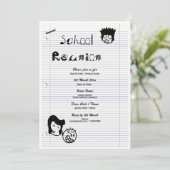 Invitation "Retrouvailles scolaires" "retour à l'école" (Debout devant)