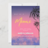 Invitation Retrouvez-moi à Miami | Week-end d'enterrement de  (Devant)