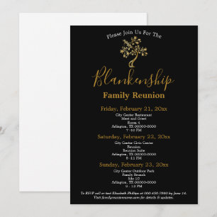Invitation Retunion de famille pendant 3 jours Arbre doré Noi