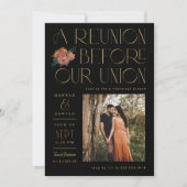 Invitation Réunion avant l'Union Pré-Mariage Event Black (Devant)