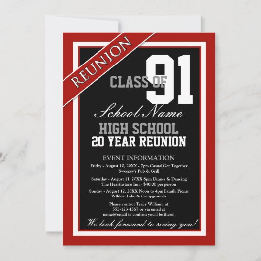 Invitation Réunion classique au lycée (Devant)