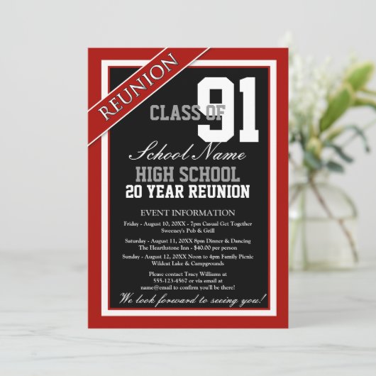 Invitation Réunion classique au lycée (Debout devant)